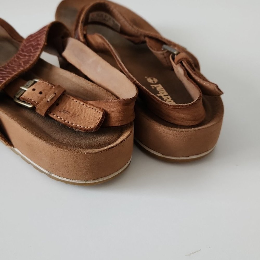 *SOLD* TIMBERLAND | Malibu Waves Thong Sandals brown leather sz 7.5 - Picture 3 of 5
